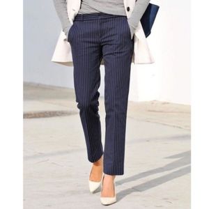 J. Crew | City Fit Blue Pinstripe Pants Size 4
